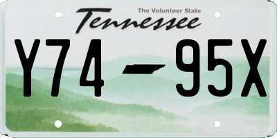 TN license plate Y7495X