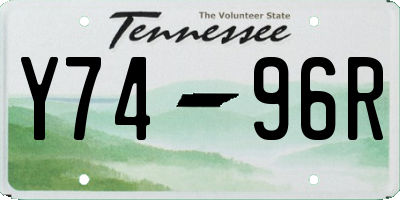 TN license plate Y7496R
