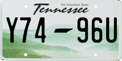 TN license plate Y7496U
