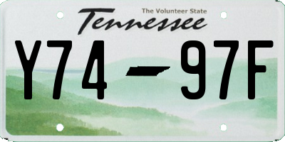 TN license plate Y7497F