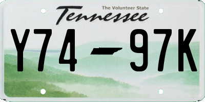 TN license plate Y7497K
