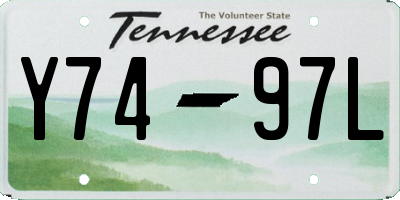 TN license plate Y7497L