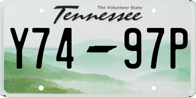 TN license plate Y7497P