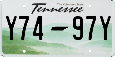 TN license plate Y7497Y