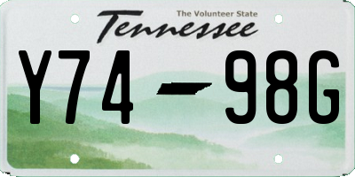 TN license plate Y7498G