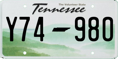 TN license plate Y7498O