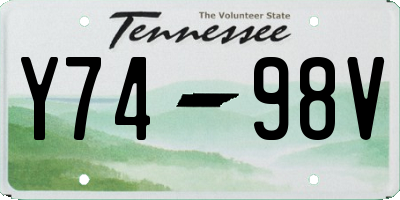 TN license plate Y7498V