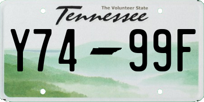 TN license plate Y7499F