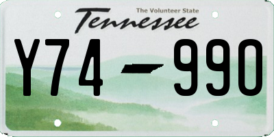 TN license plate Y7499O