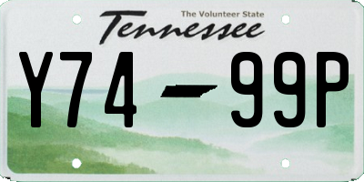 TN license plate Y7499P