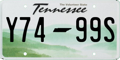 TN license plate Y7499S