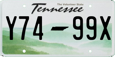 TN license plate Y7499X