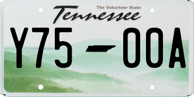 TN license plate Y7500A