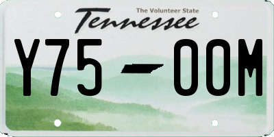 TN license plate Y7500M