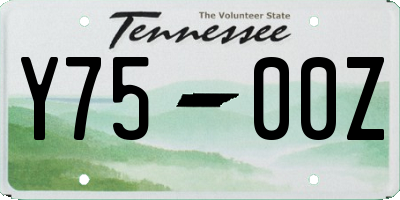 TN license plate Y7500Z