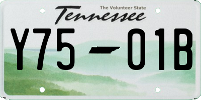 TN license plate Y7501B