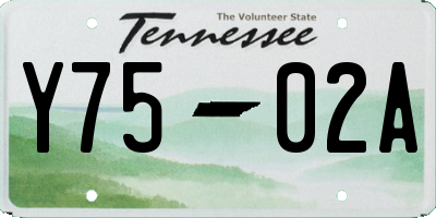 TN license plate Y7502A