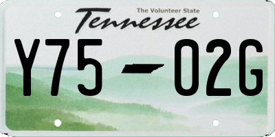 TN license plate Y7502G