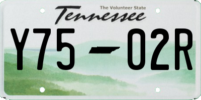 TN license plate Y7502R