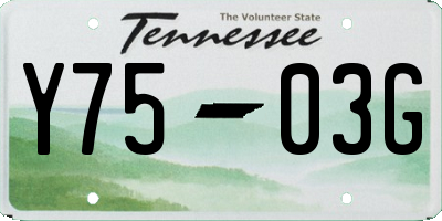TN license plate Y7503G