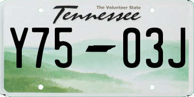 TN license plate Y7503J