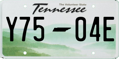 TN license plate Y7504E