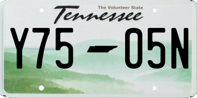 TN license plate Y7505N