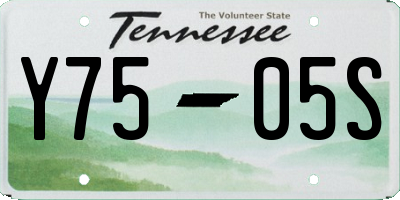 TN license plate Y7505S