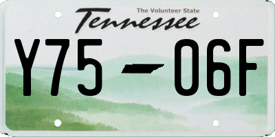 TN license plate Y7506F