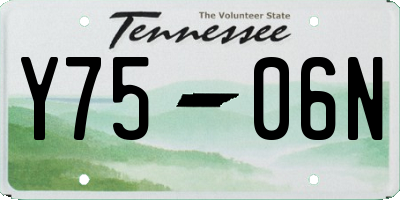 TN license plate Y7506N