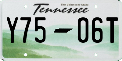 TN license plate Y7506T