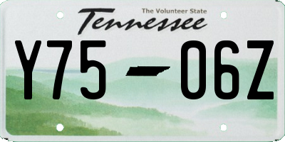 TN license plate Y7506Z