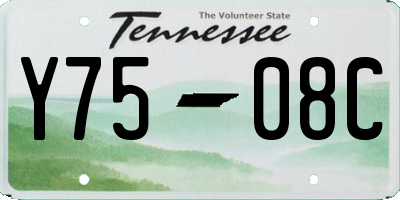 TN license plate Y7508C
