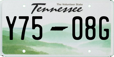 TN license plate Y7508G