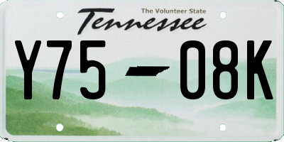 TN license plate Y7508K