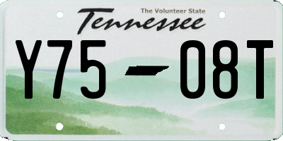 TN license plate Y7508T