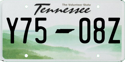 TN license plate Y7508Z