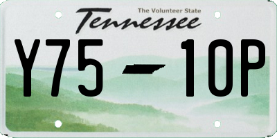 TN license plate Y7510P