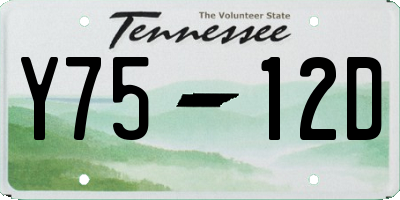 TN license plate Y7512D
