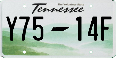 TN license plate Y7514F