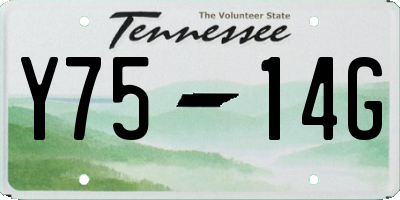 TN license plate Y7514G
