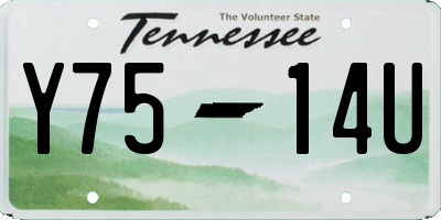 TN license plate Y7514U