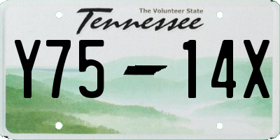 TN license plate Y7514X