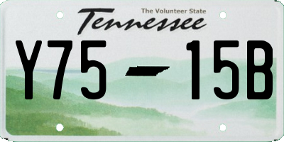 TN license plate Y7515B
