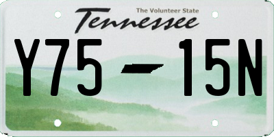 TN license plate Y7515N