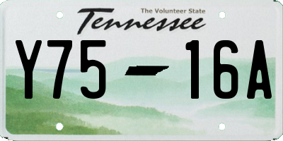 TN license plate Y7516A