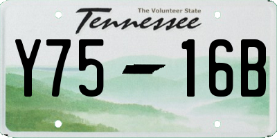 TN license plate Y7516B