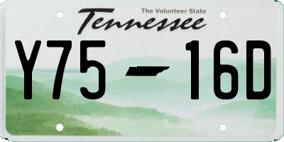 TN license plate Y7516D