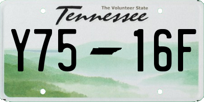 TN license plate Y7516F