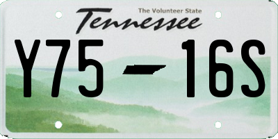TN license plate Y7516S
